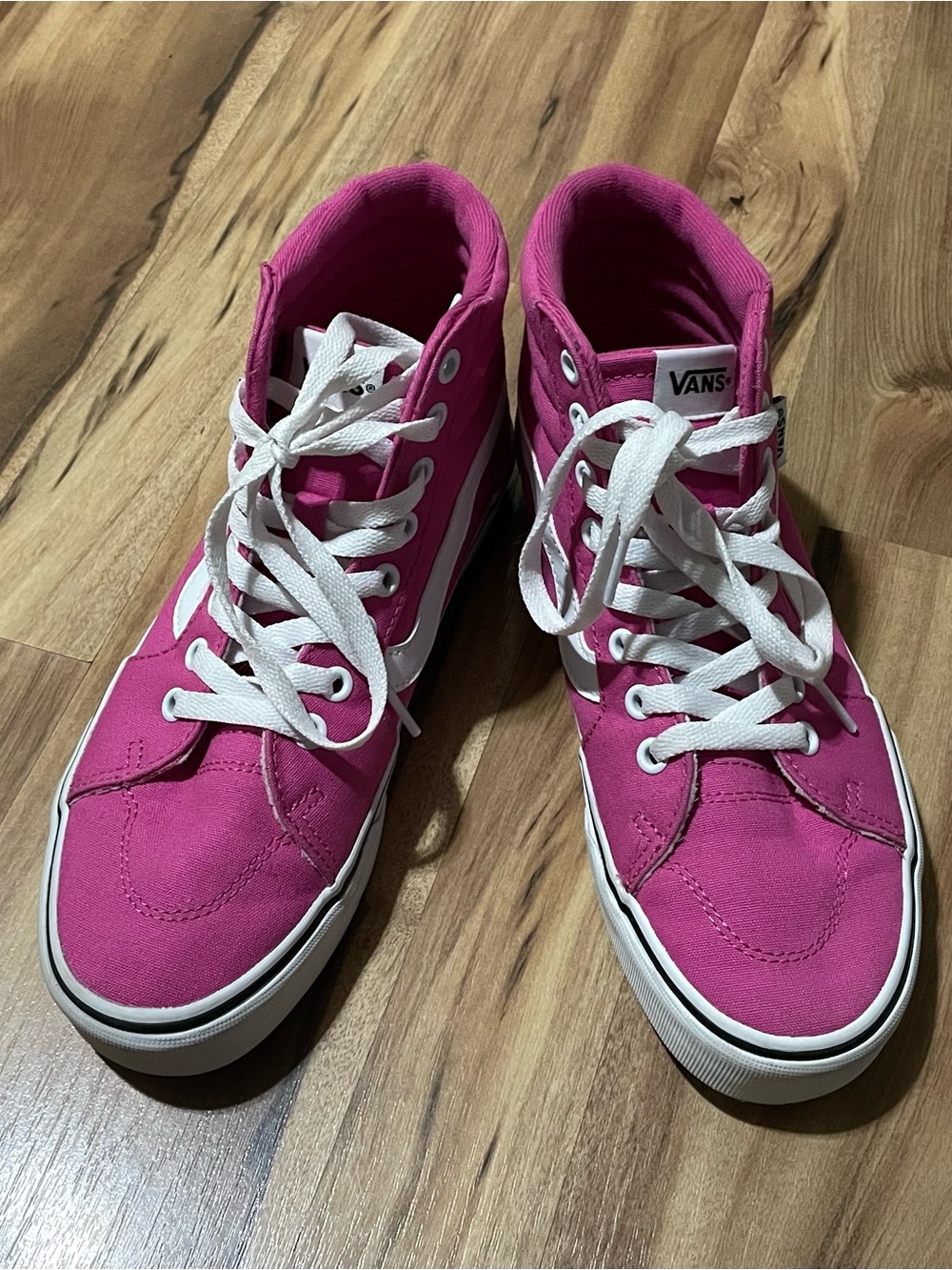 Vans Filmore High Top Sneakers Hot Pink Fuchsia Canvas Skate Shoes Size 7